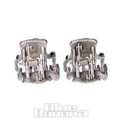 Blue Banana Mini Claw 2pc Hair Clips (Silver)
