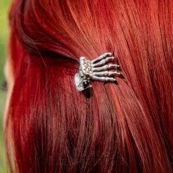 Blue Banana Mini Claw 2pc Hair Clips (Silver)