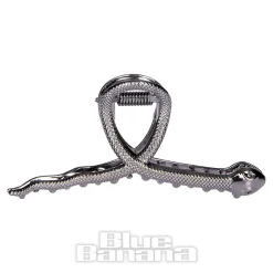 Blue Banana Mini Snake Hair Clip (Black)