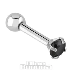 Blue Banana 1.2mm Black Jewel Tragus Bar (3mm)