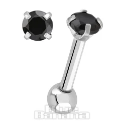 Blue Banana 1.2mm Black Jewel Tragus Bar (3mm)