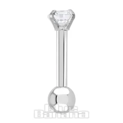 Blue Banana 1.2mm Crystal Jewel Tragus Bar (3mm)
