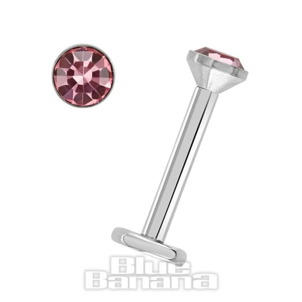 Blue Banana 1.2mm Rose Jewel Labret (3mm)