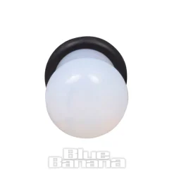 Blue Banana Moonstone Gemstone Ear Plug 4-16mm (Opal White)