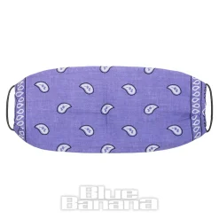 Blue Banana Paisley Bandana (Purple)