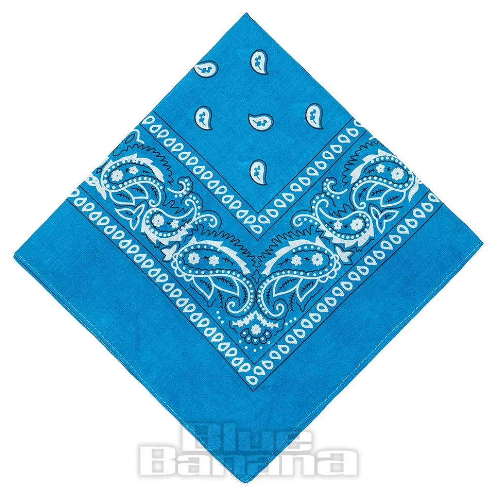 Blue Banana Paisley Bandana (Turquoise)