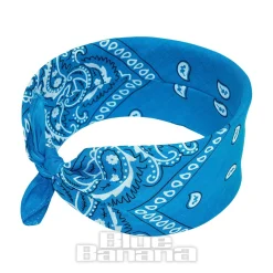 Blue Banana Paisley Bandana (Turquoise)