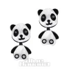 Blue Banana Panda Earrings (Black/White)