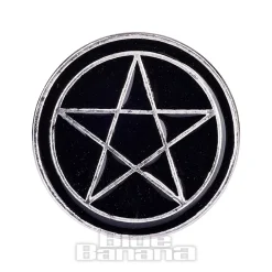 Blue Banana Pentagram Pin Badge (Black)