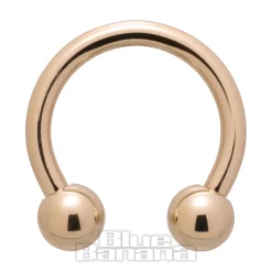 Blue Banana Plasma Gold Circular Barbell (Gold)