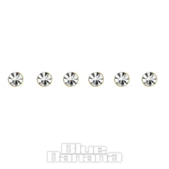 Blue Banana Plasma Gold Crystal Nose Studs (6 Pack)
