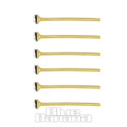 Blue Banana Plasma Gold Crystal Nose Studs (6 Pack)