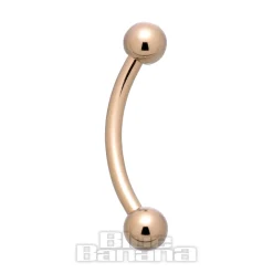 Blue Banana Plasma Gold Curved Barbell (Gold)