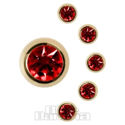 Blue Banana Plasma Gold 5mm Jewelled Ball (Siam)