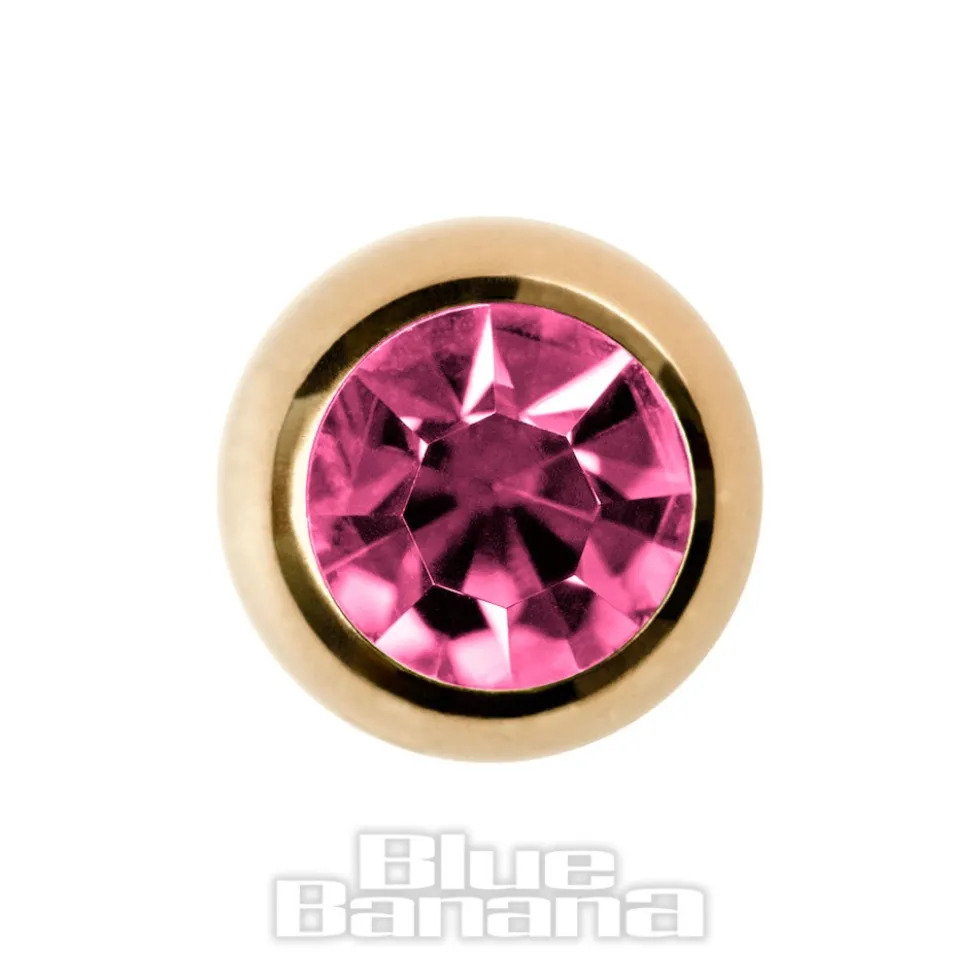 Blue Banana Plasma Gold 5mm Jewelled Ball (Rose)