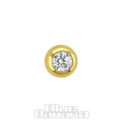 Blue Banana Plasma Gold 3mm Jewelled Ball (Crystal)
