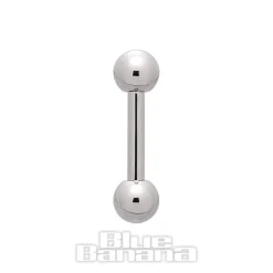 Blue Banana Polished Titanium 1.2mm Barbell (Silver)