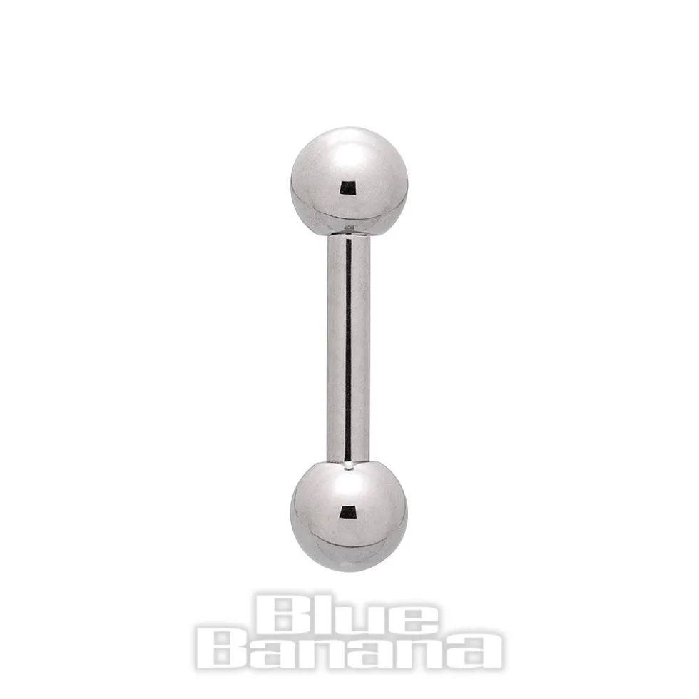 Blue Banana Polished Titanium 1.2mm Barbell (Silver)