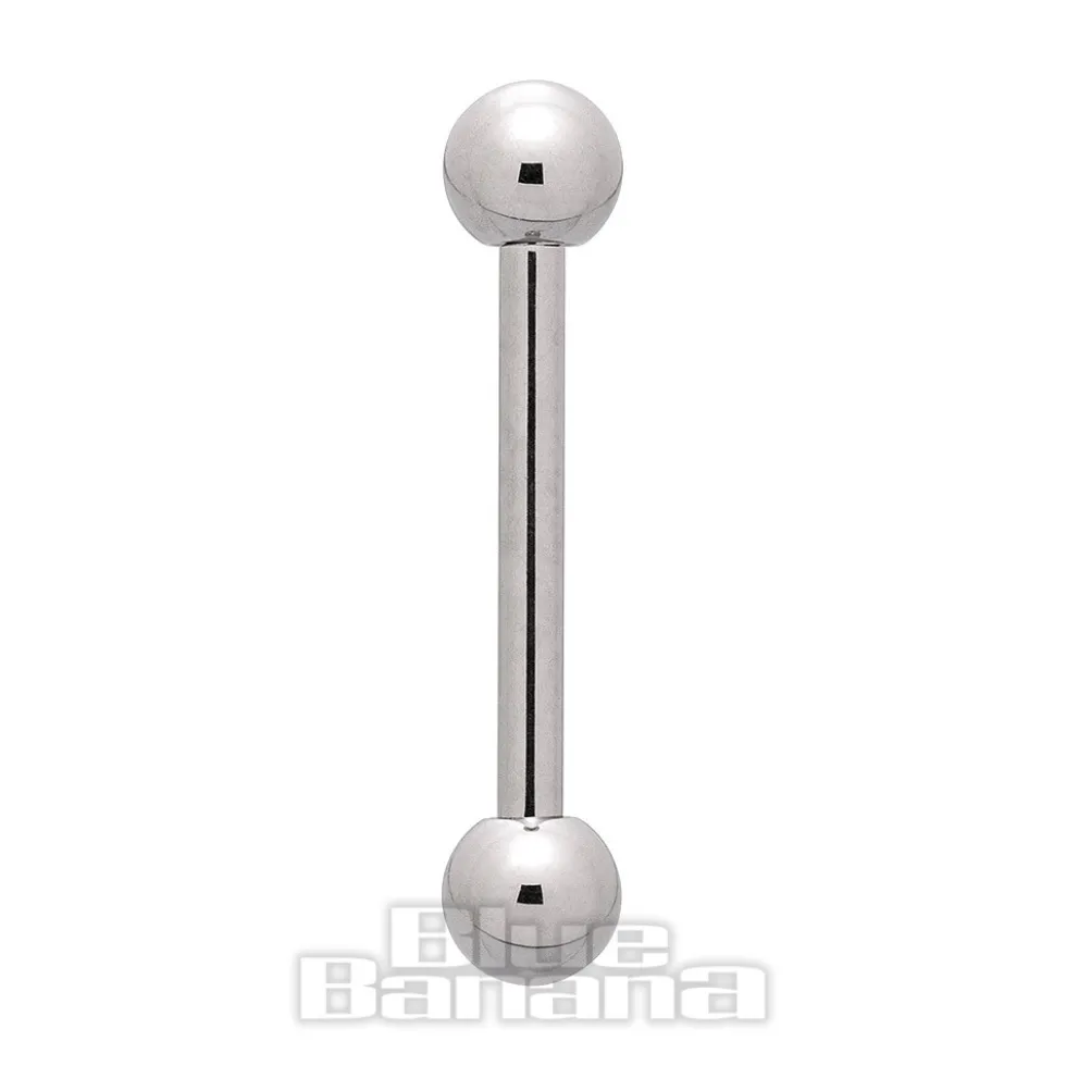 Blue Banana Polished Titanium 1.2mm Barbell (Silver)