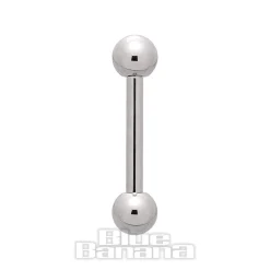 Blue Banana Polished Titanium 1.2mm Barbell (Silver)