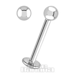 Blue Banana Polished Titanium 1.2mm Labret (Silver)
