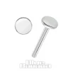 Blue Banana Polished Titanium Threadless Labret Base (Silver)