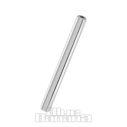 Blue Banana Polished Titanium Plain Threadless Nipple Bar (Silver)
