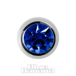 Blue Banana Polished Titanium 5mm Jewelled Ball (Capri)