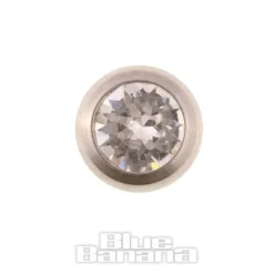 Blue Banana Polished Titanium 5mm Jewelled Ball (Crystal)