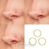 Blue Banana Pvd Gold 3 Pack Assorted Seamless Nose Ring (Gold)