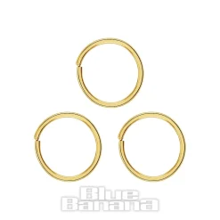 Blue Banana Pvd Gold 3 Pack Assorted Seamless Nose Ring (Gold)