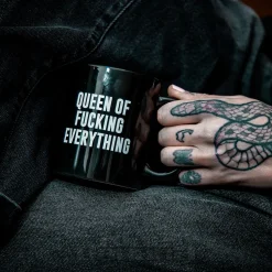 Blue Banana Queen Of Fucking Everything Mug (Black)