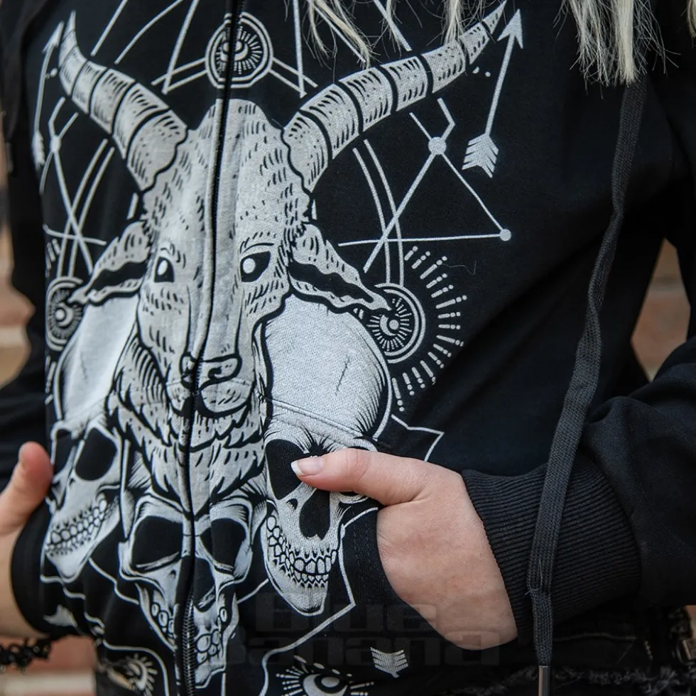 Blue Banana Ram & Skulls Hoodie (Black)