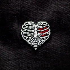 Blue Banana Ribcage Pin Badge (Black)