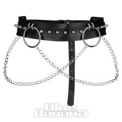 Blue Banana Rings & Chains Belt (Black)