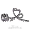 Blue Banana Rose & Thorn Hair Clip (Black)