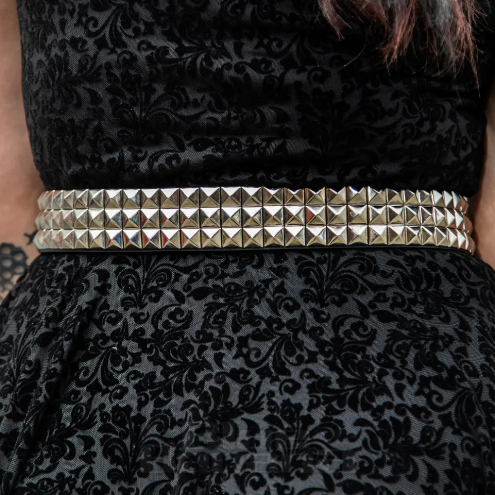 Blue Banana 3 Row Studs Belt (Black)