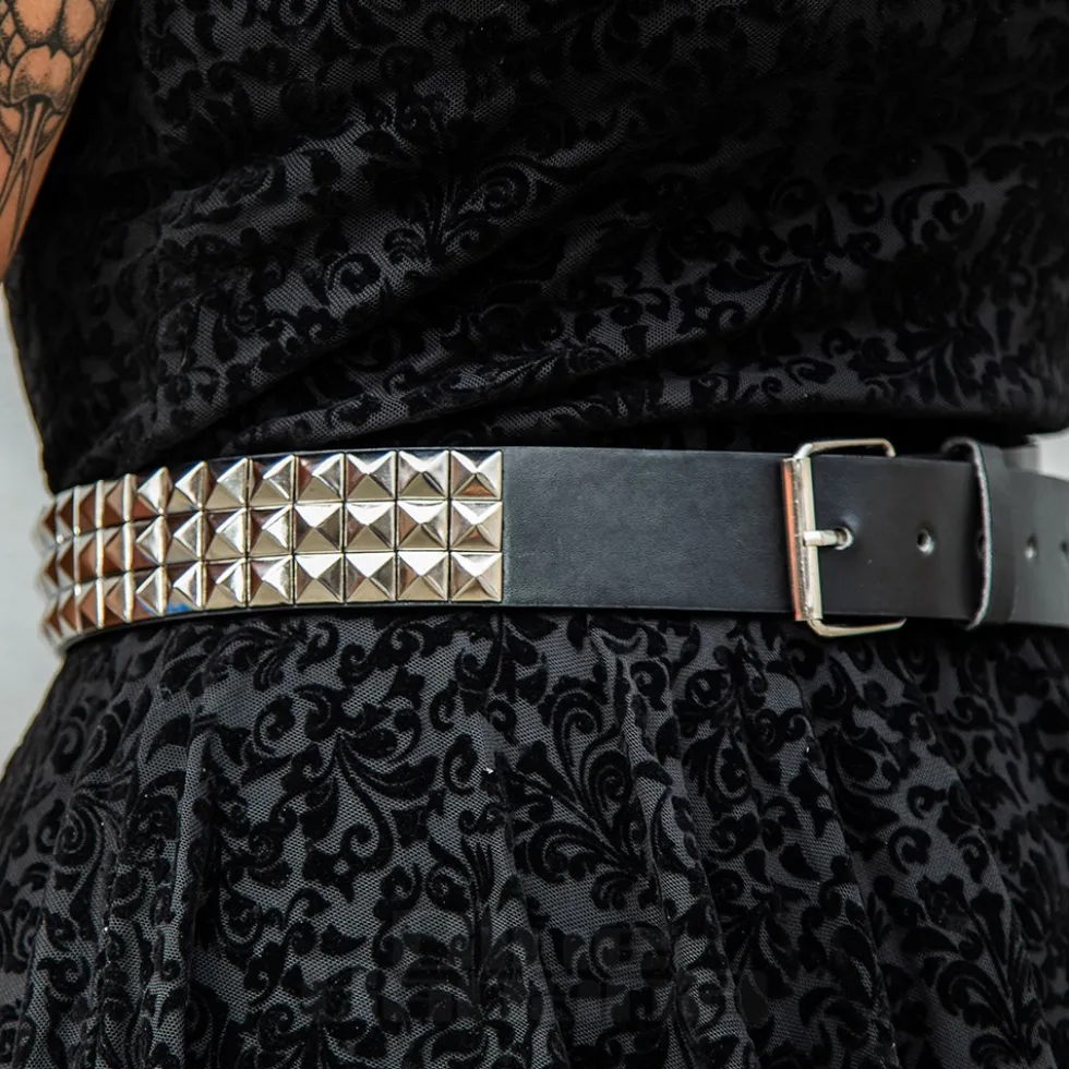Blue Banana 3 Row Studs Belt (Black)