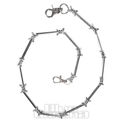 Blue Banana Short Barbed Wire Chain (Silver)