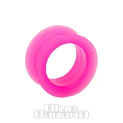 Blue Banana Silicone Eyelet Flesh Tunnel 6-28mm (Pink)