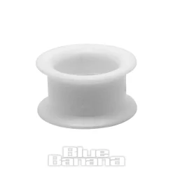 Blue Banana Silicone Eyelet Flesh Tunnel 10-34mm (White)