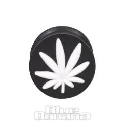 Blue Banana Silicone Leaf Plug 6-20mm (Black/White)