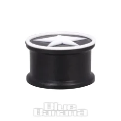 Blue Banana Silicone Star Plug 6-20mm (Black/White)