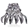 Blue Banana Skeleton Hand Grip Hair Clip (Black)