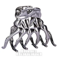 Blue Banana Skeleton Hand Grip Hair Clip (Black)