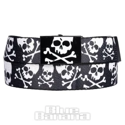 Blue Banana Skull & Crossbones Belt (Black)