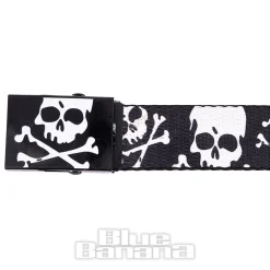 Blue Banana Skull & Crossbones Belt (Black)