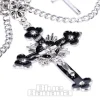 Blue Banana Skull & Crosses Choker (Black/Silver)