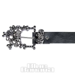 Blue Banana Skull End Studs Belt (Black)