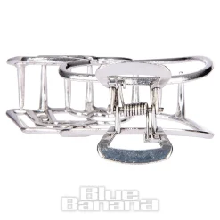 Blue Banana Skull Hair Clip (Silver)